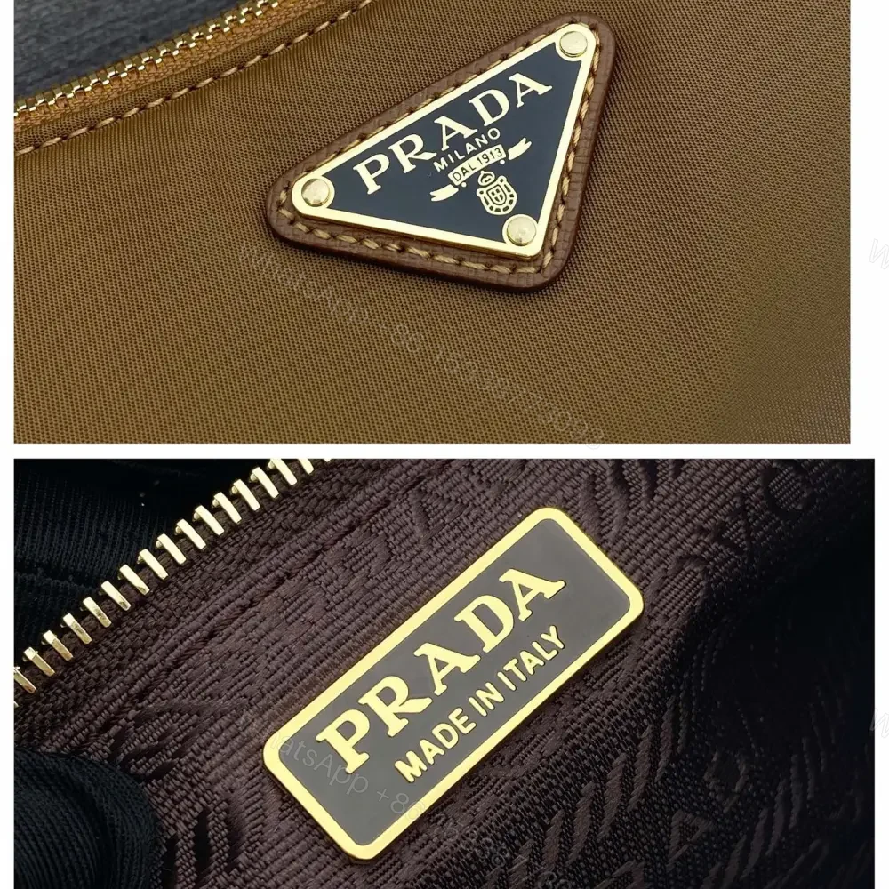 View 9 of 高仿Prada*RE-Nylon系列1BH222單肩半月包棕色免檢版