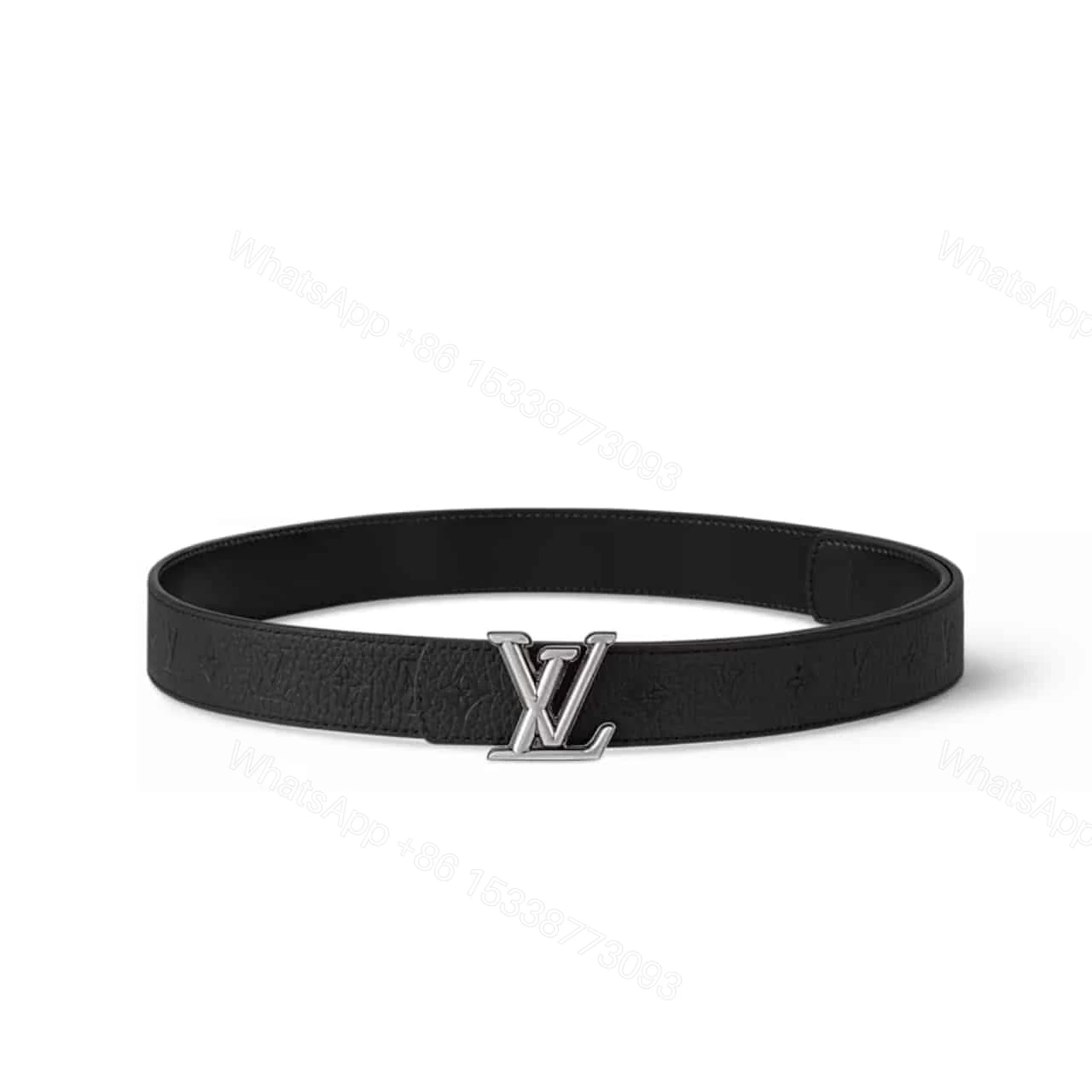 LOUIS VUITTON LV DIMENSION 30MM DOUBLE SIDED BELT BLACK M8854U — view 1