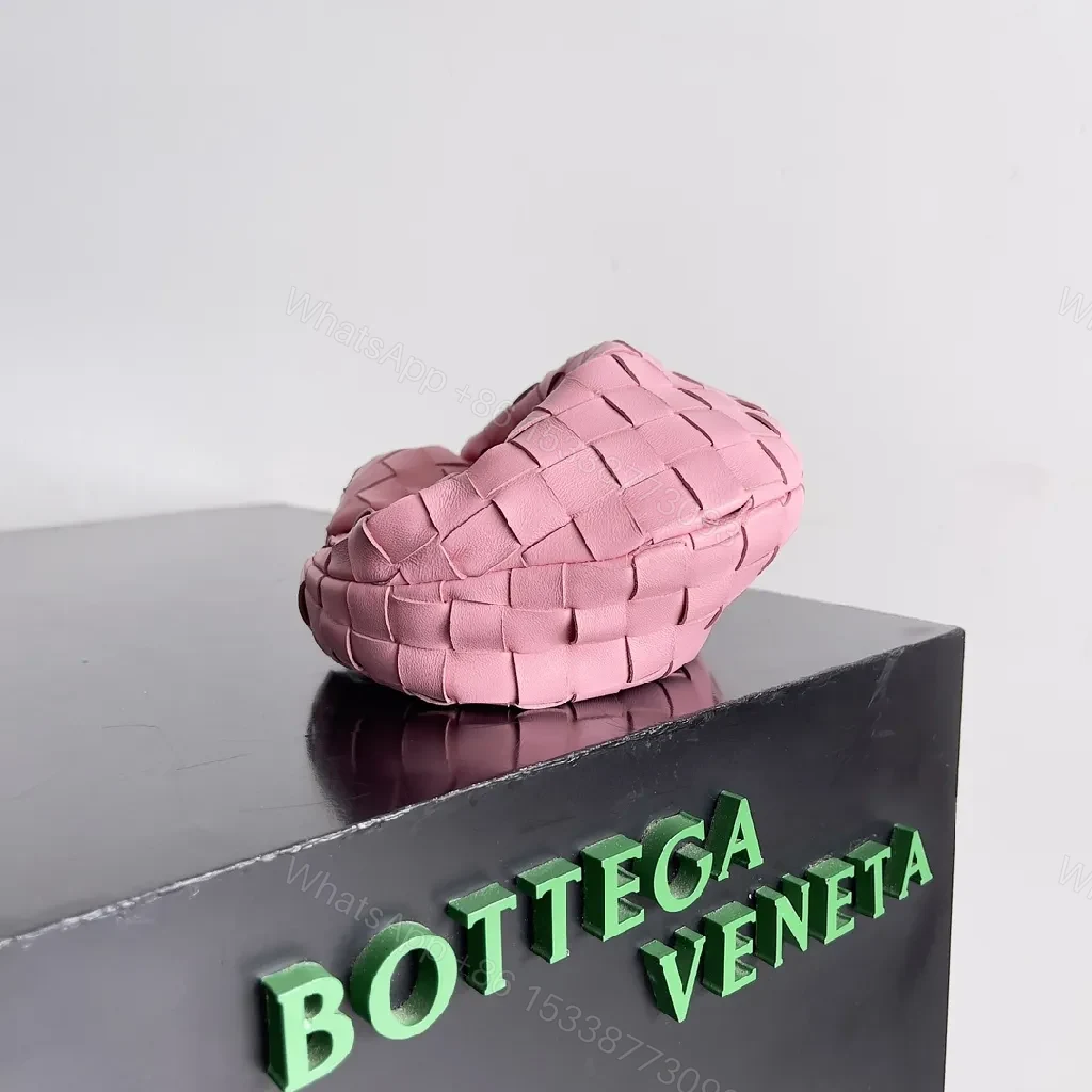 View 2 of Pink Knit Braided Mini Bag — Luxe, Compact, All-Day Versatility