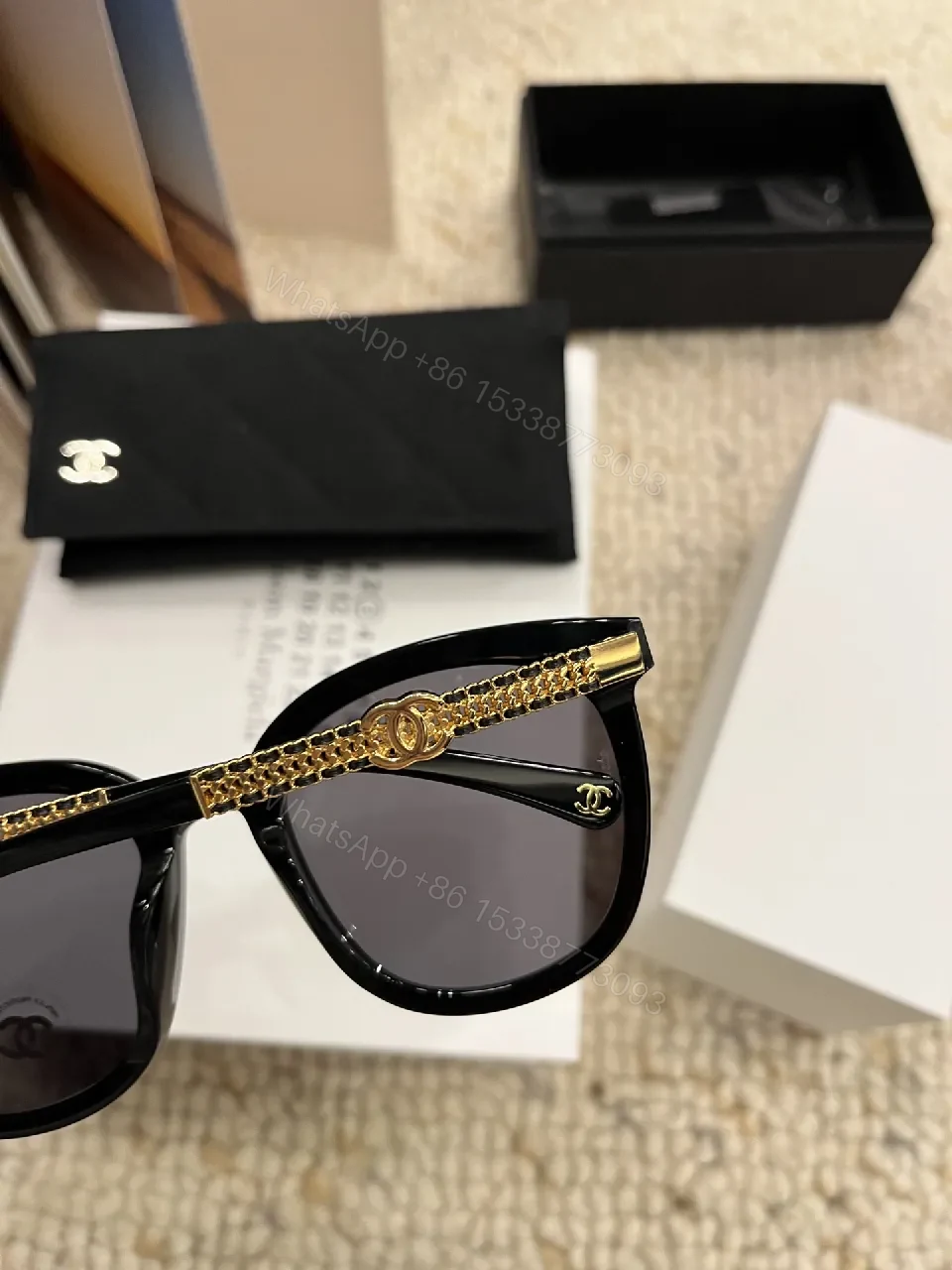 View 7 of Cat Eye Sunglasses - Acetate/Metal, Bold Luxe, Signature Detailing, Sunglasses