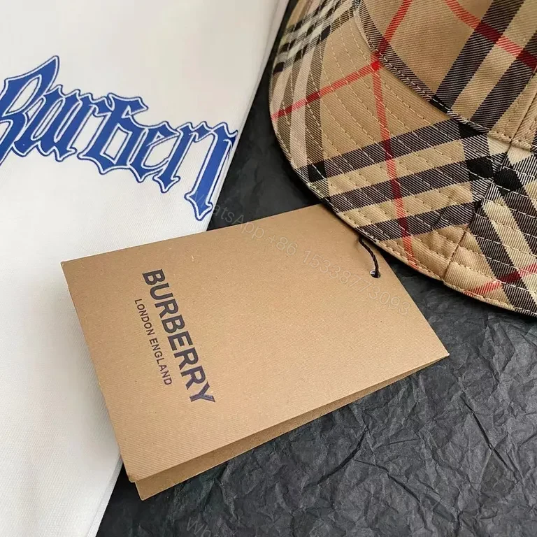 View 2 of Beige Plaid Bucket Hat â€” Premium Cotton Twill, Iconic Check Pattern
