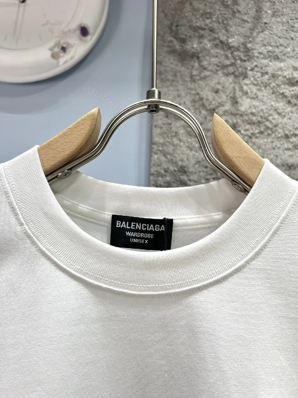 View 8 of White Cotton-Jersey Tee, Minimal Logo, Premium Casual