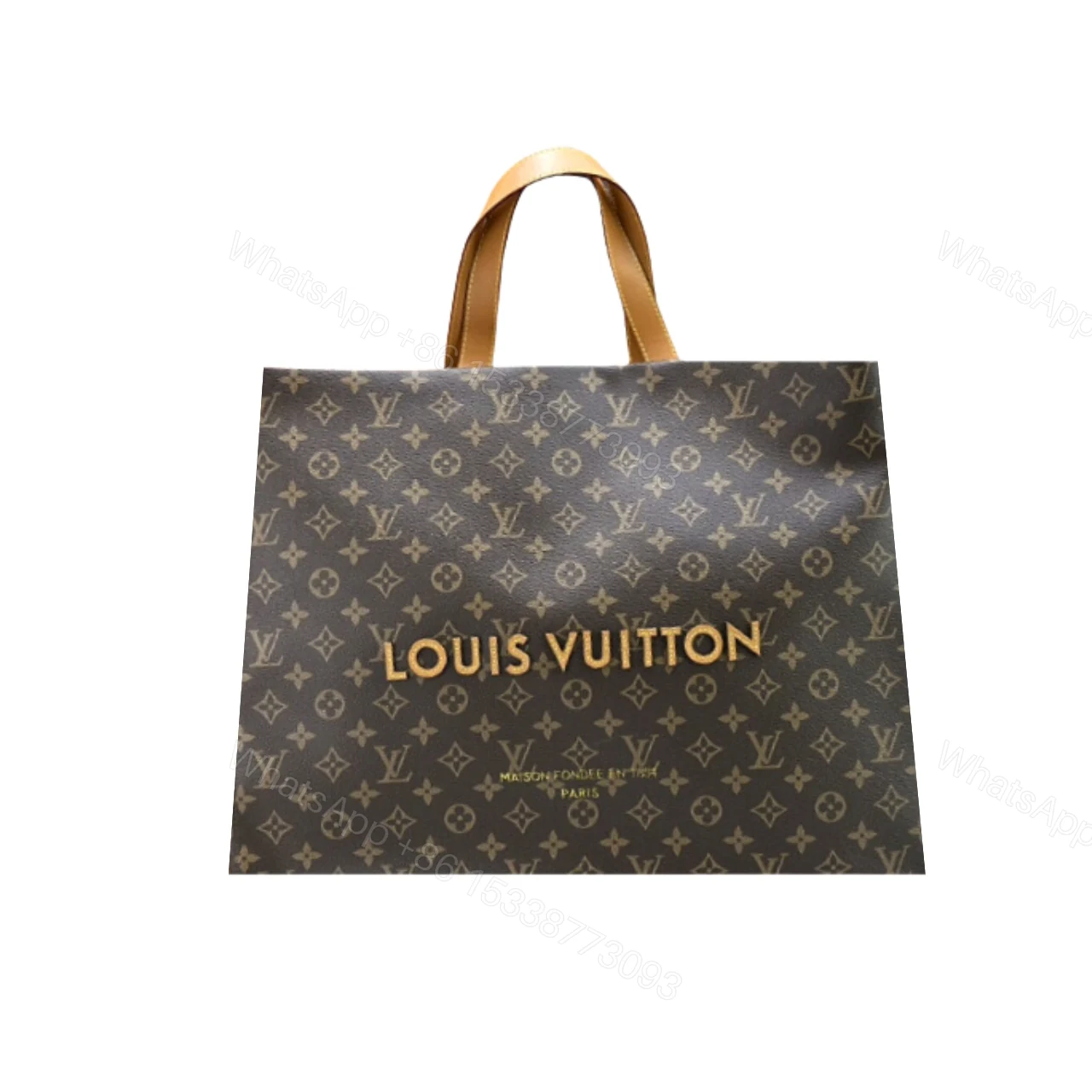 LOUIS VUITTON SHOPPER TOTE MM MONOGRAM BROWN 40CM — view 1