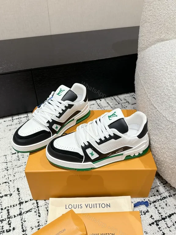View 7 of LV Luxe High-Top Sneakers: Structured Comfort, Green LV Accents