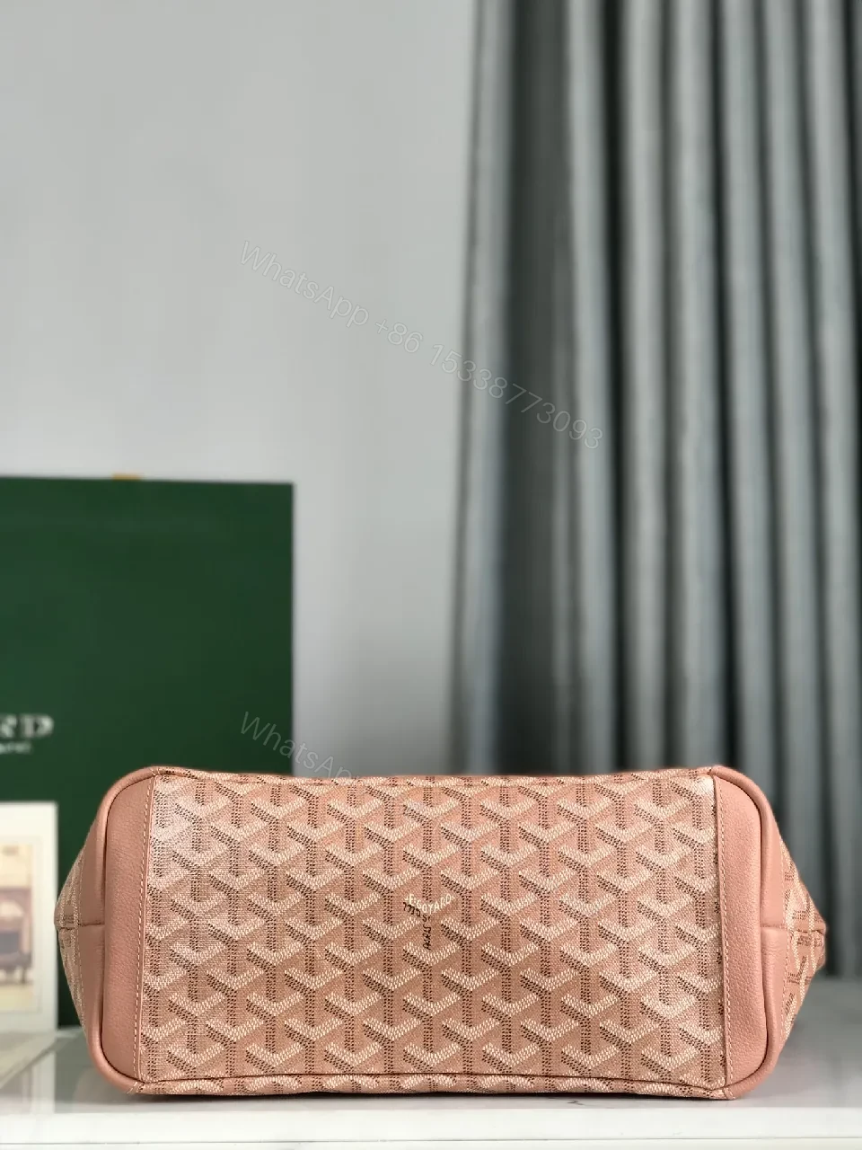 View 3 of Soft Rose-Gold Tote with Monogram, Everyday Luxury