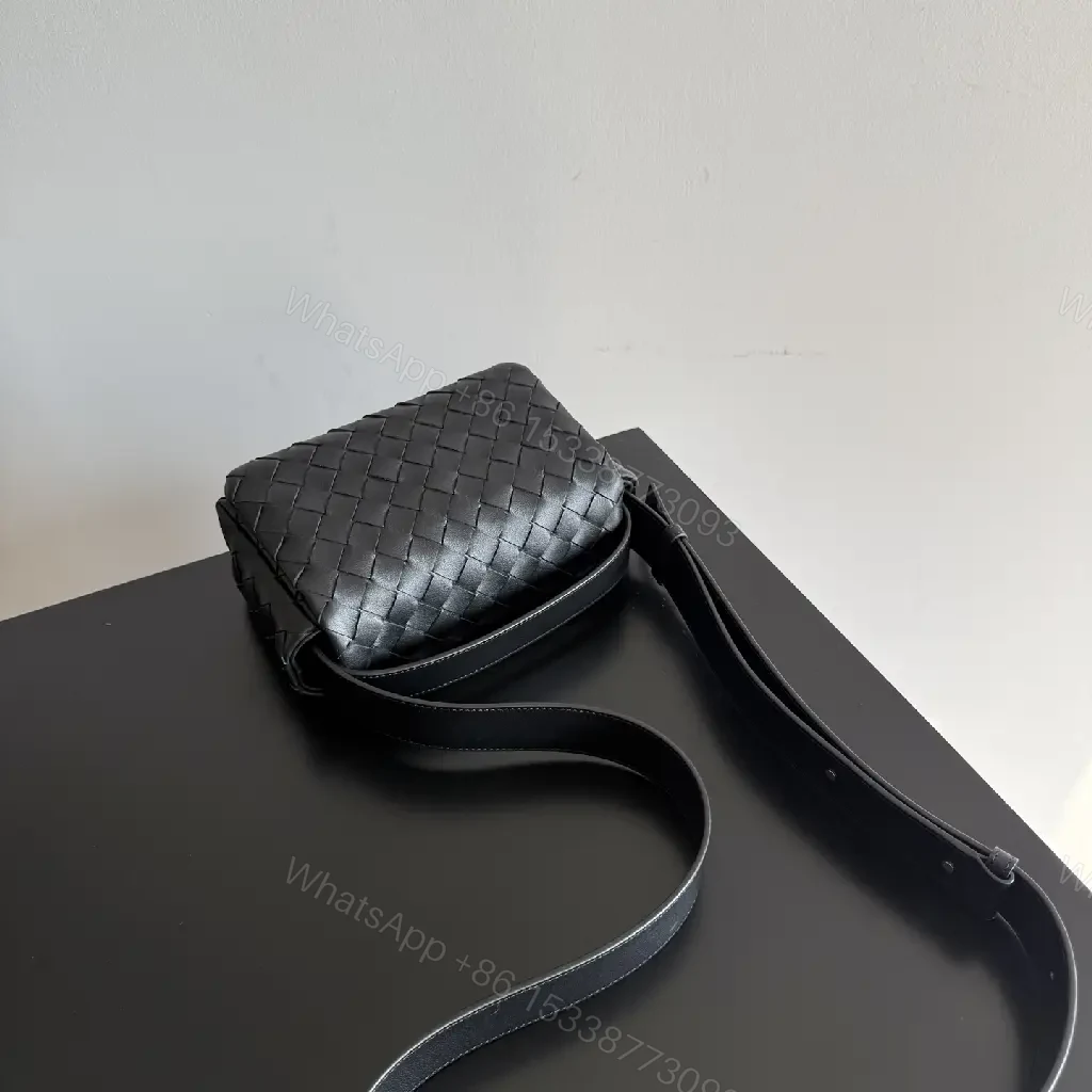 View 3 of Compact braided leather crossbody bag — timeless everyday luxury