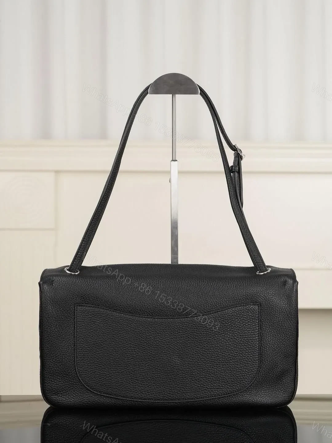 View 2 of Chanel Maxi Flap 32 Black Sliver Hradware