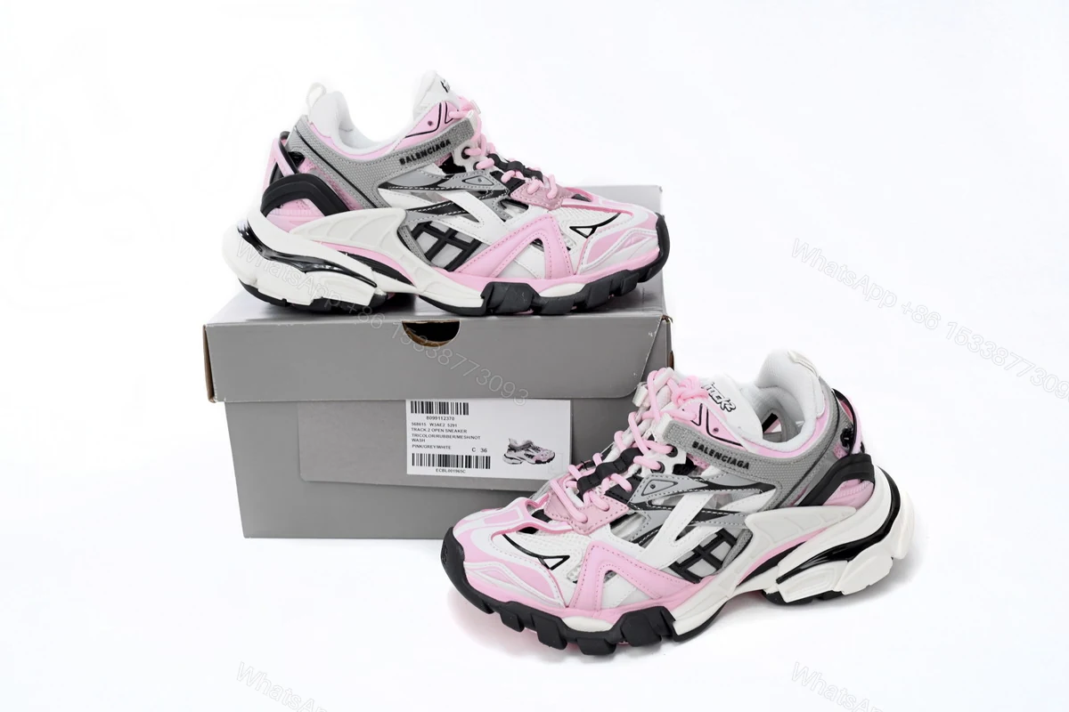 Balenciaga Track 2 Sneaker Pink White15 568615 W3AE2 5291 — view 2