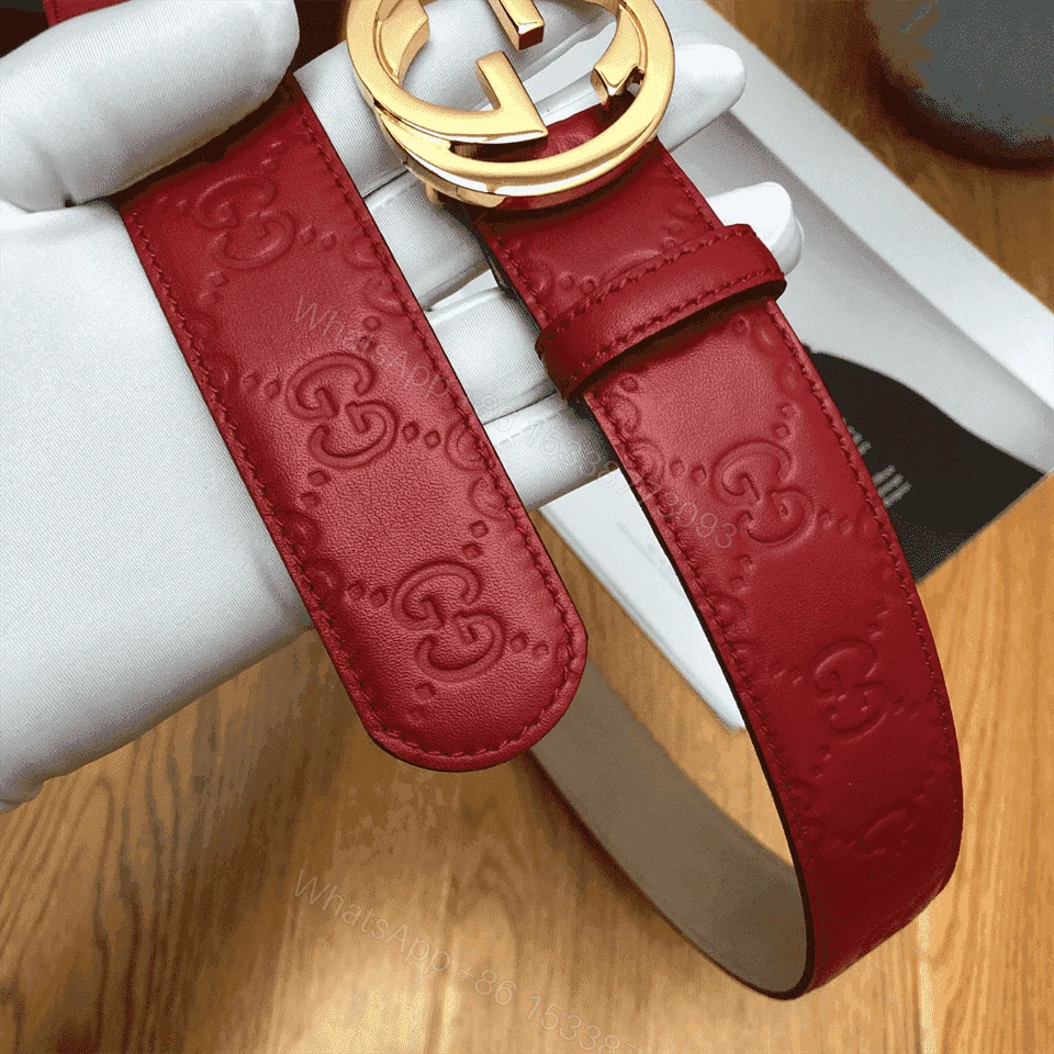 View 4 of GUCCI INTERLOCKING G-BUCKLE LEATHER BELT – B3