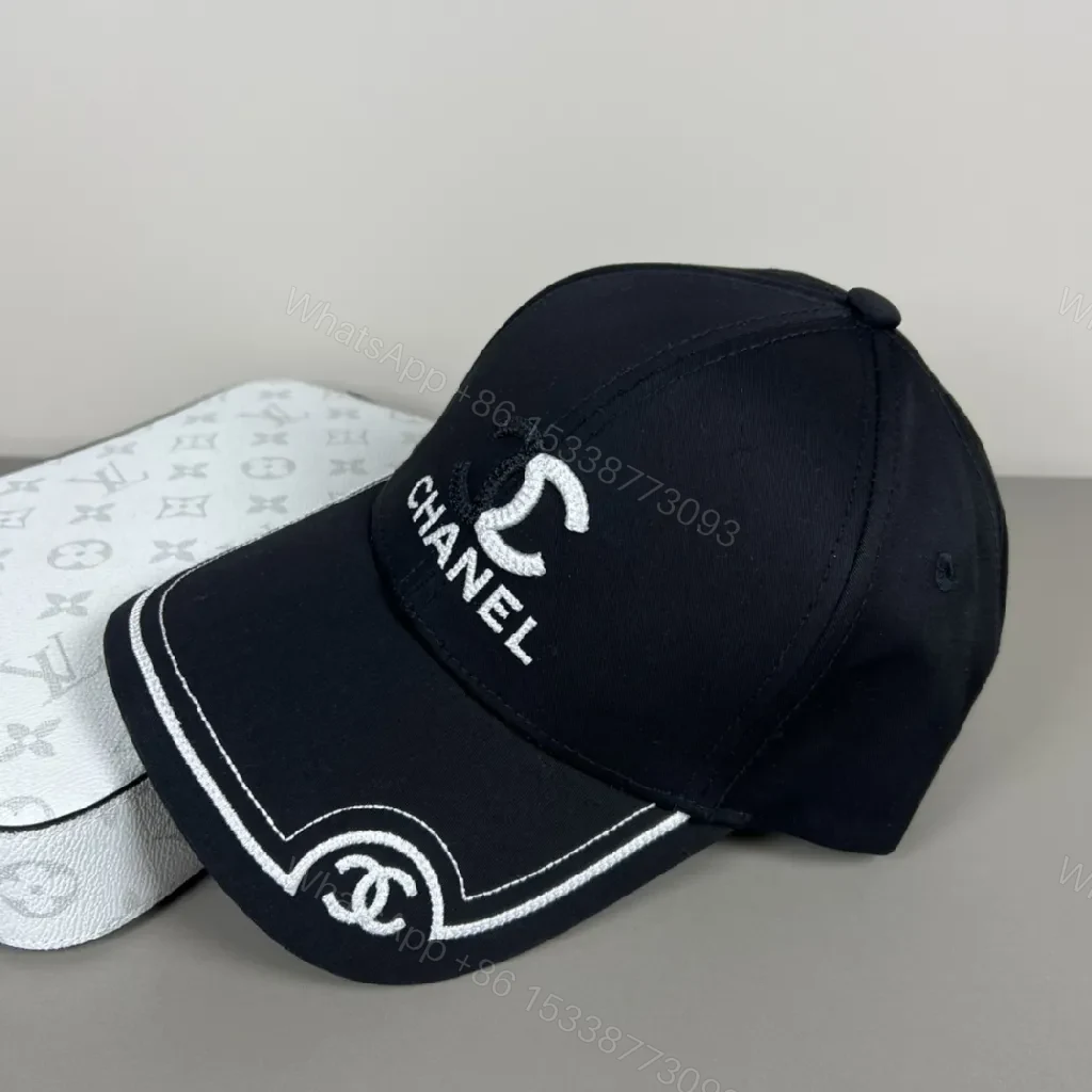 View 4 of Structured Black Cap with Designer Embroidery, Everyday Luxury