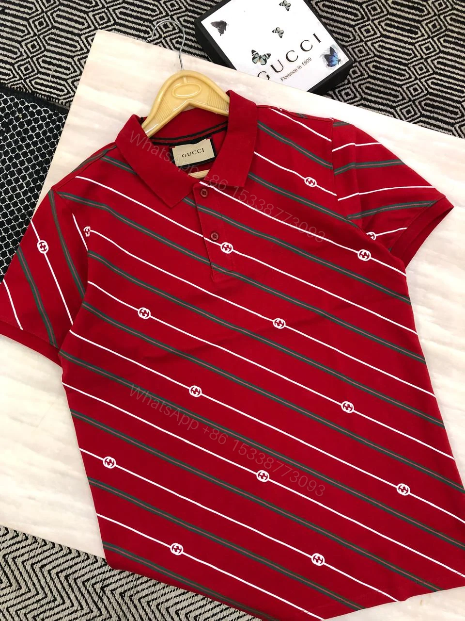 View 4 of FIRST COPY GUCCI VERY PREMIUM COTTON LYCRA POLO T-SHIRT