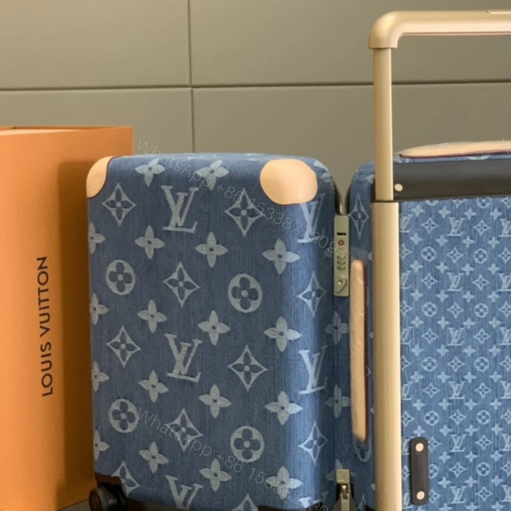View 6 of Louis Vuitton Horizon 55 Suitcase Monogram Cotton Canvas Denim Blue 55Cm M24314