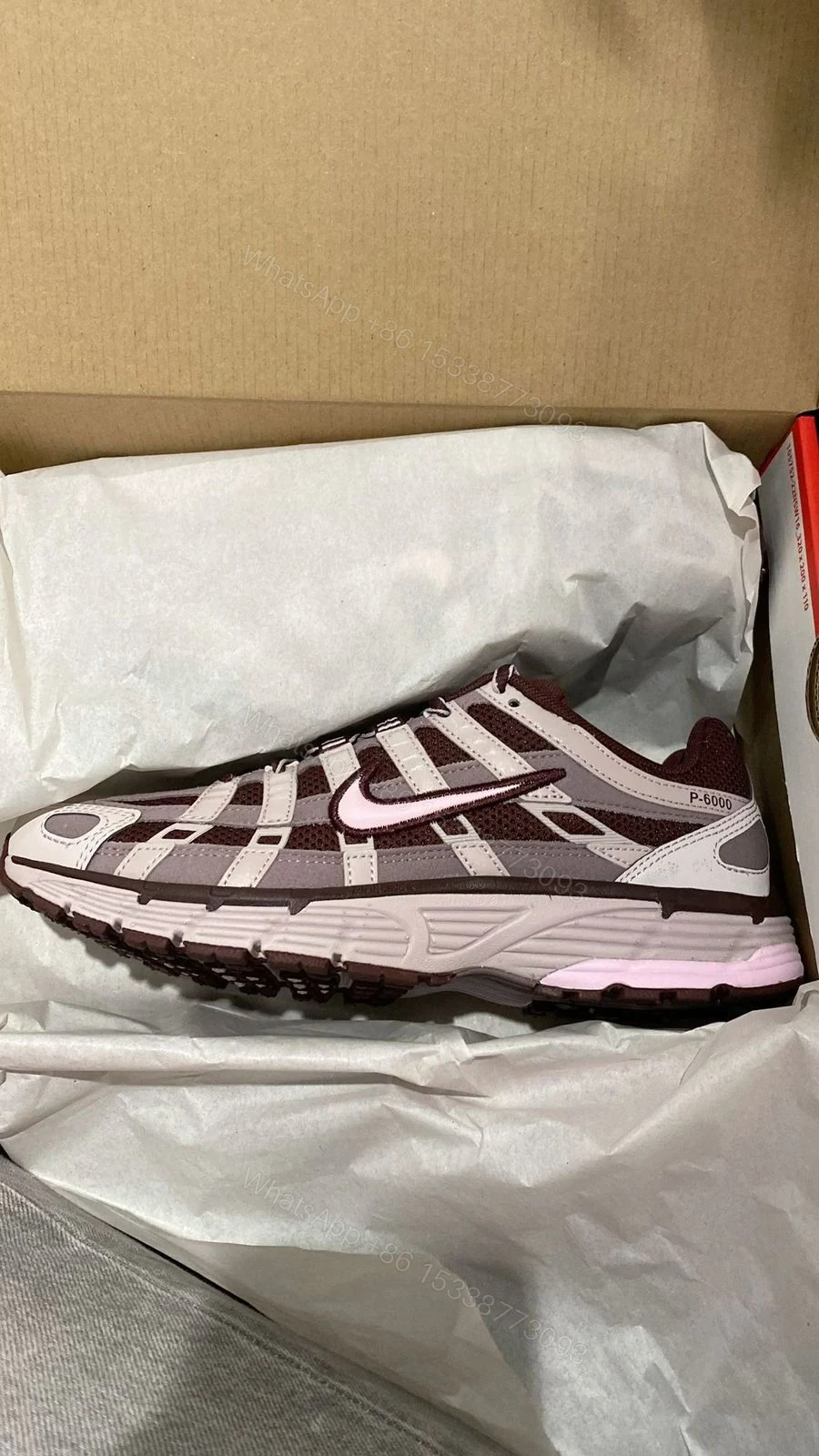 View 7 of Nike P-6000 Trainer First Copy Shoes — Burgundy Pink Foam | COD India