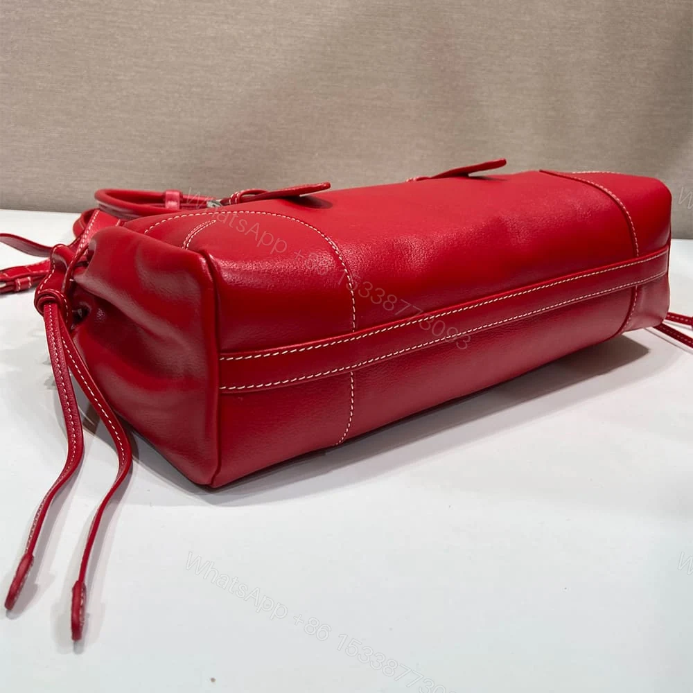 View 6 of Prada Bonnie medium antiqued leather tote bag(HIGH-END GRADE)