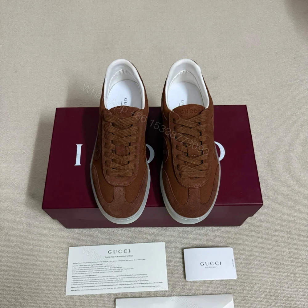 View 2 of Gucci Men G75 Sneaker Light Brown Suede