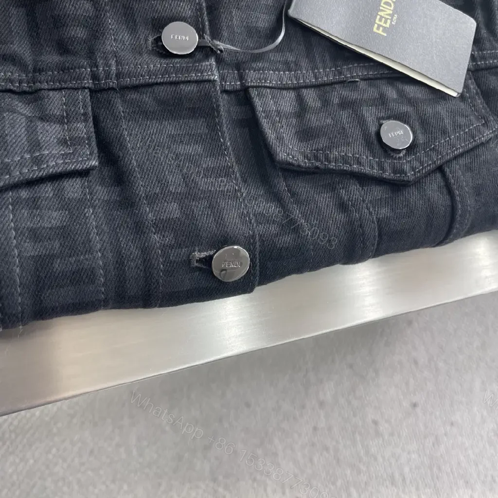 View 2 of Monogram Denim Jacket: Structured Luxury, Everyday Edge