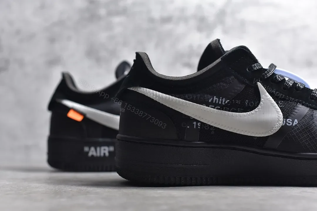 View 3 of Off White x Nike Air Force 1 Low Black White Reps