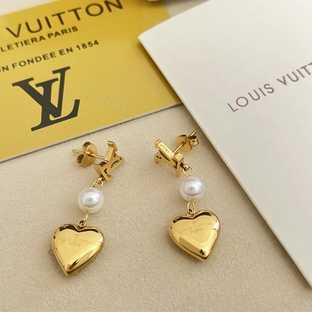 View 4 of Louis Vuitton LV Heart Earrings Gold M01011