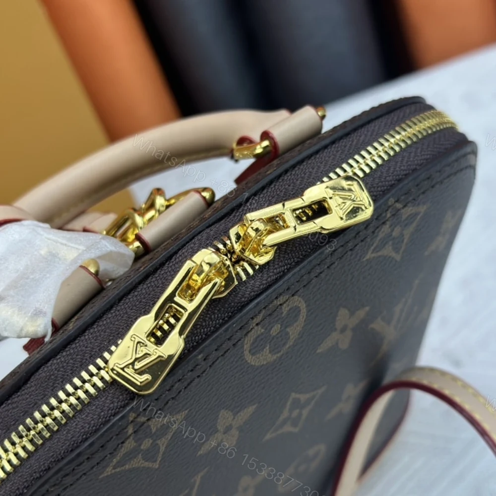 View 7 of Louis Vuitton Alma Backpack Monogram Canvas Brown 20Cm M47132