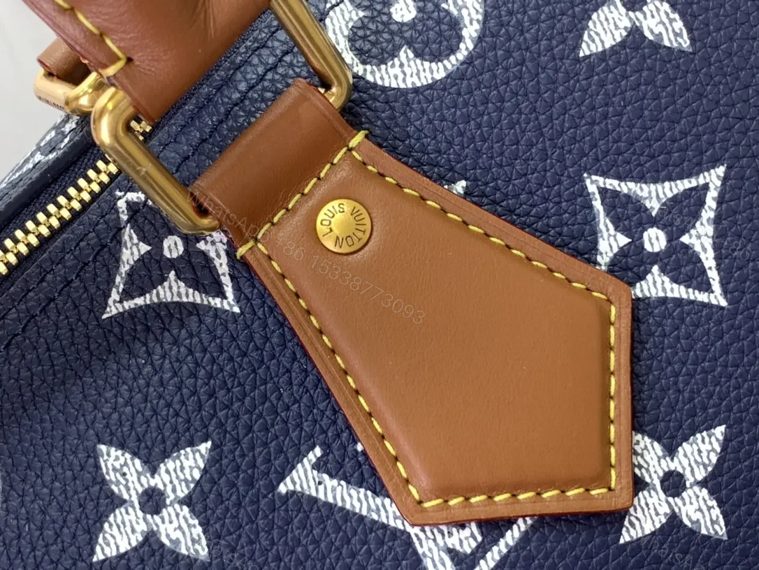 View 8 of Navy Canvas Monogram Weekender — Luxury Travel Bag