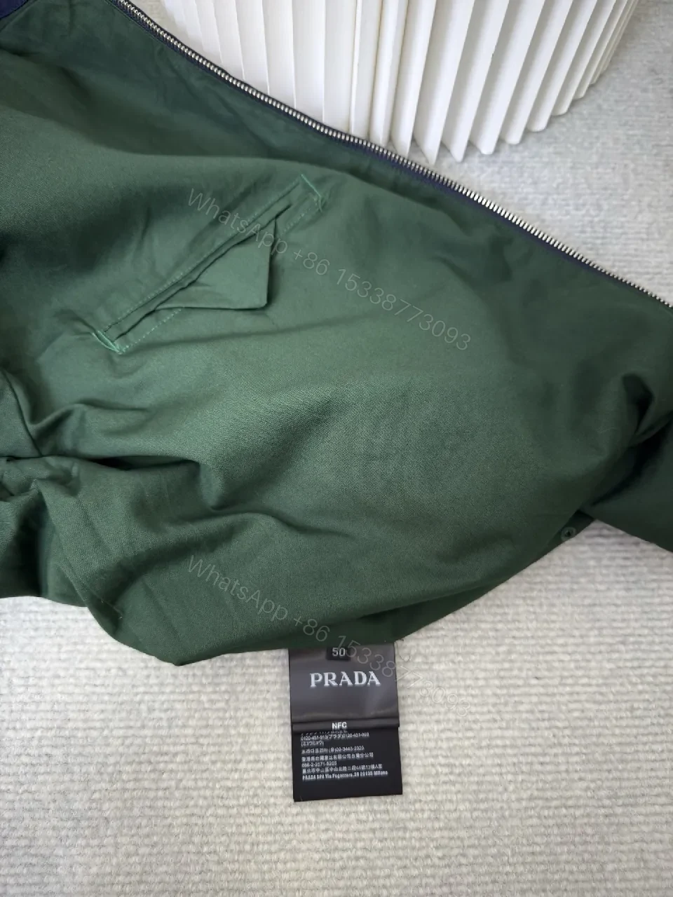 View 2 of Navy Windbreaker: Minimalist Luxe Light Shell, Subtle Logo