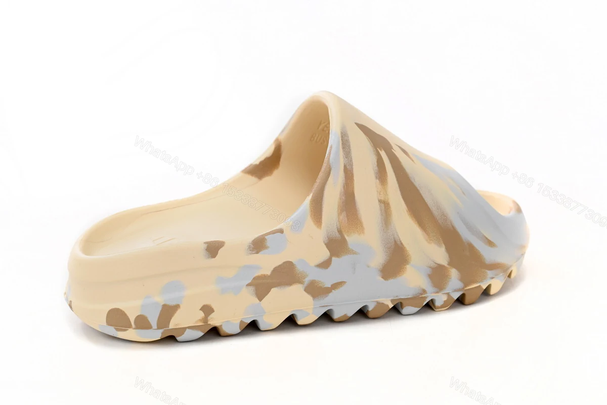 View 3 of adidas Yeezy Slide Enflame Oil Painting White Yellow GW1932