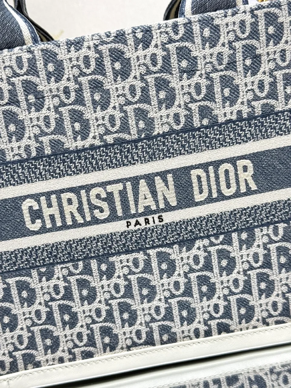 View 4 of Denim-Patterned Luxury Tote: Bold Modern Craftsmanship