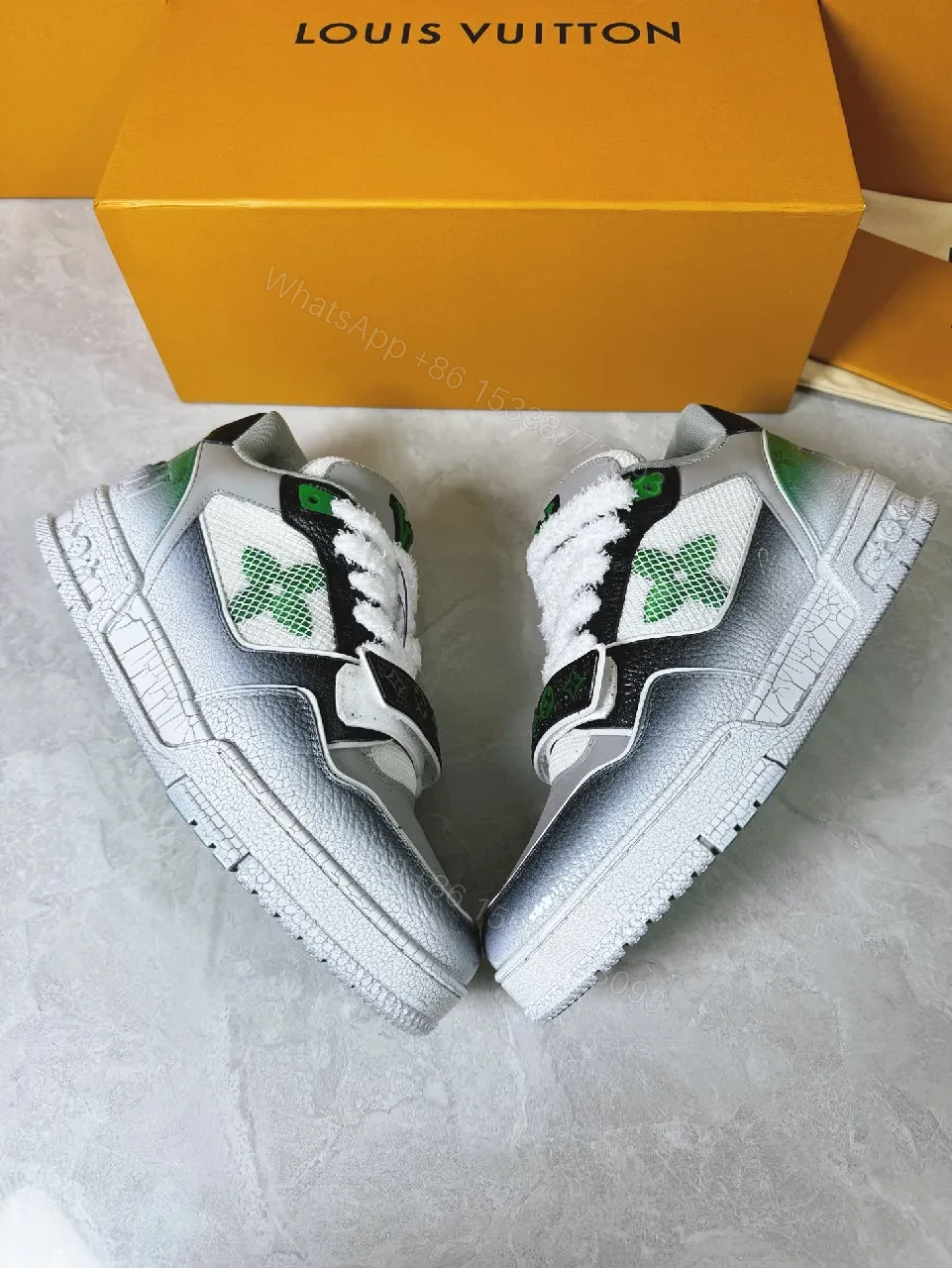 View 2 of Metallic Textured Statement Sneakers with Luxe Accents