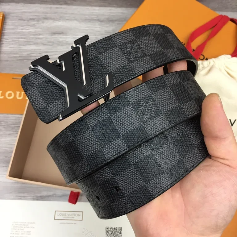 View 9 of Damier Graphite LV Belt â€“ Sleek Everyday Luxury Accessory