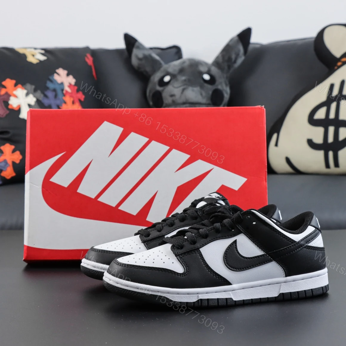Nike Dunk Low Retro White Black Panda Reps — view 1