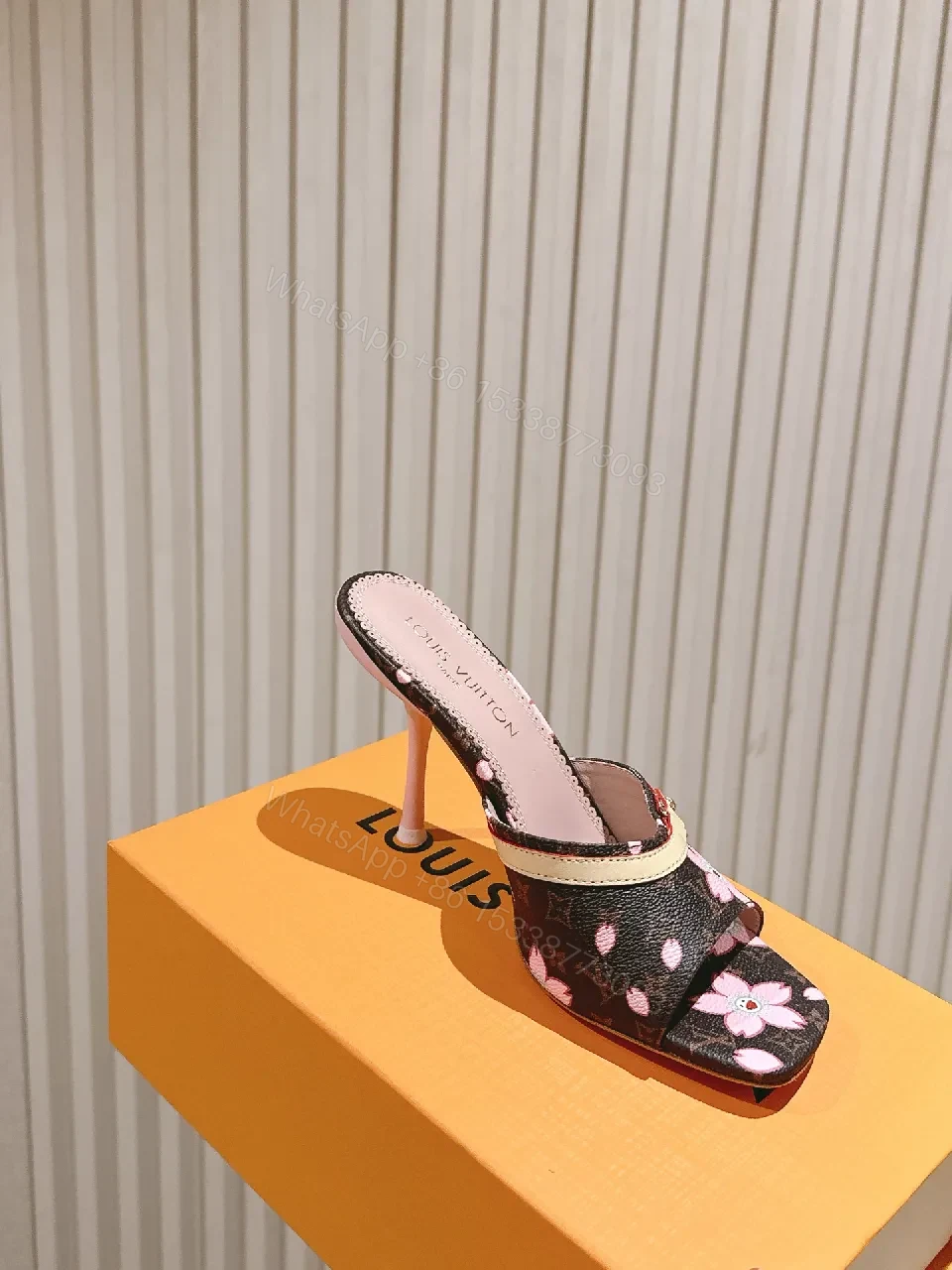View 3 of Pink Floral Embroidered Slip-Ons: Luxe Everyday Flats