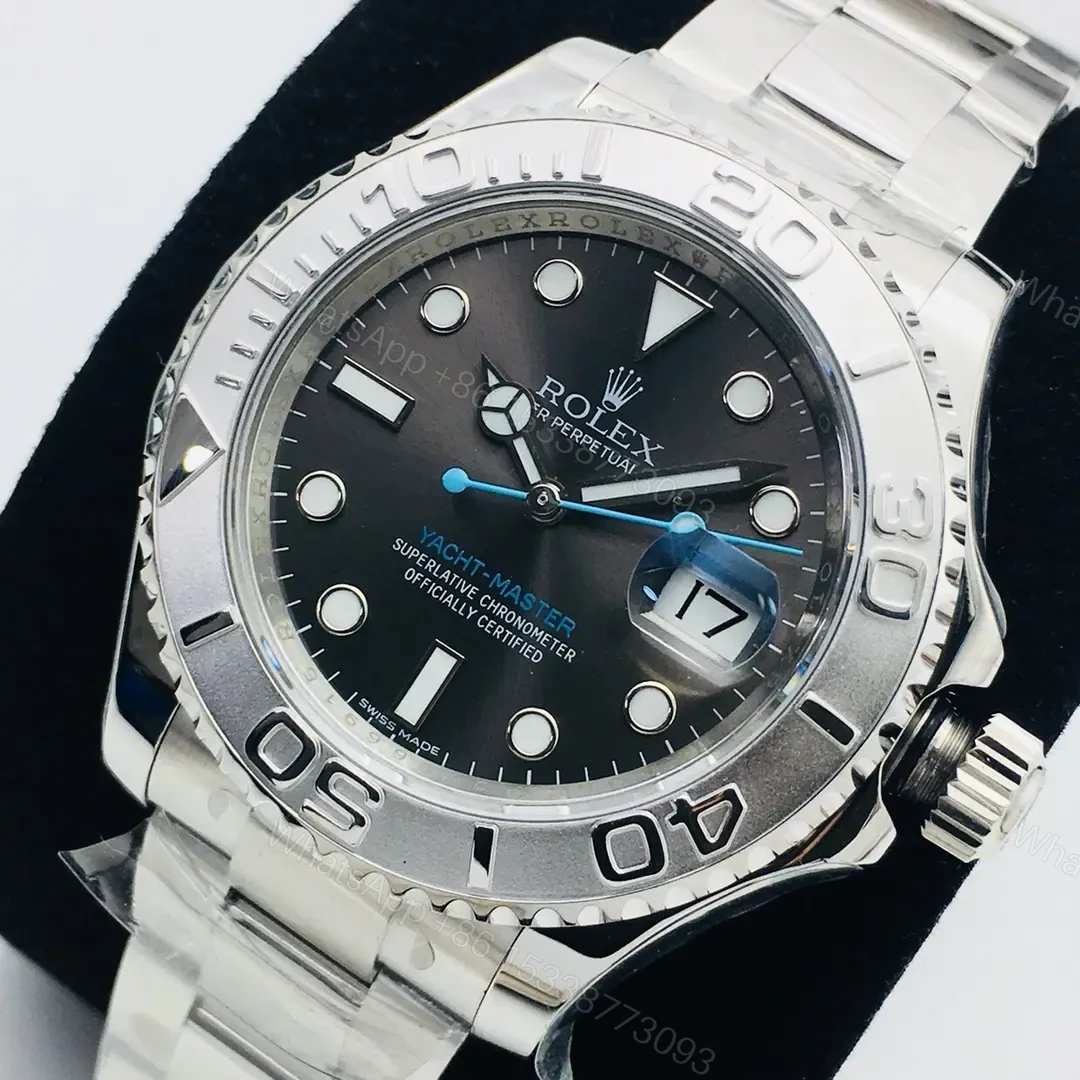 View 3 of Rolex Yacht-Master 40 Gray Dial Blue Accents 126660-0002