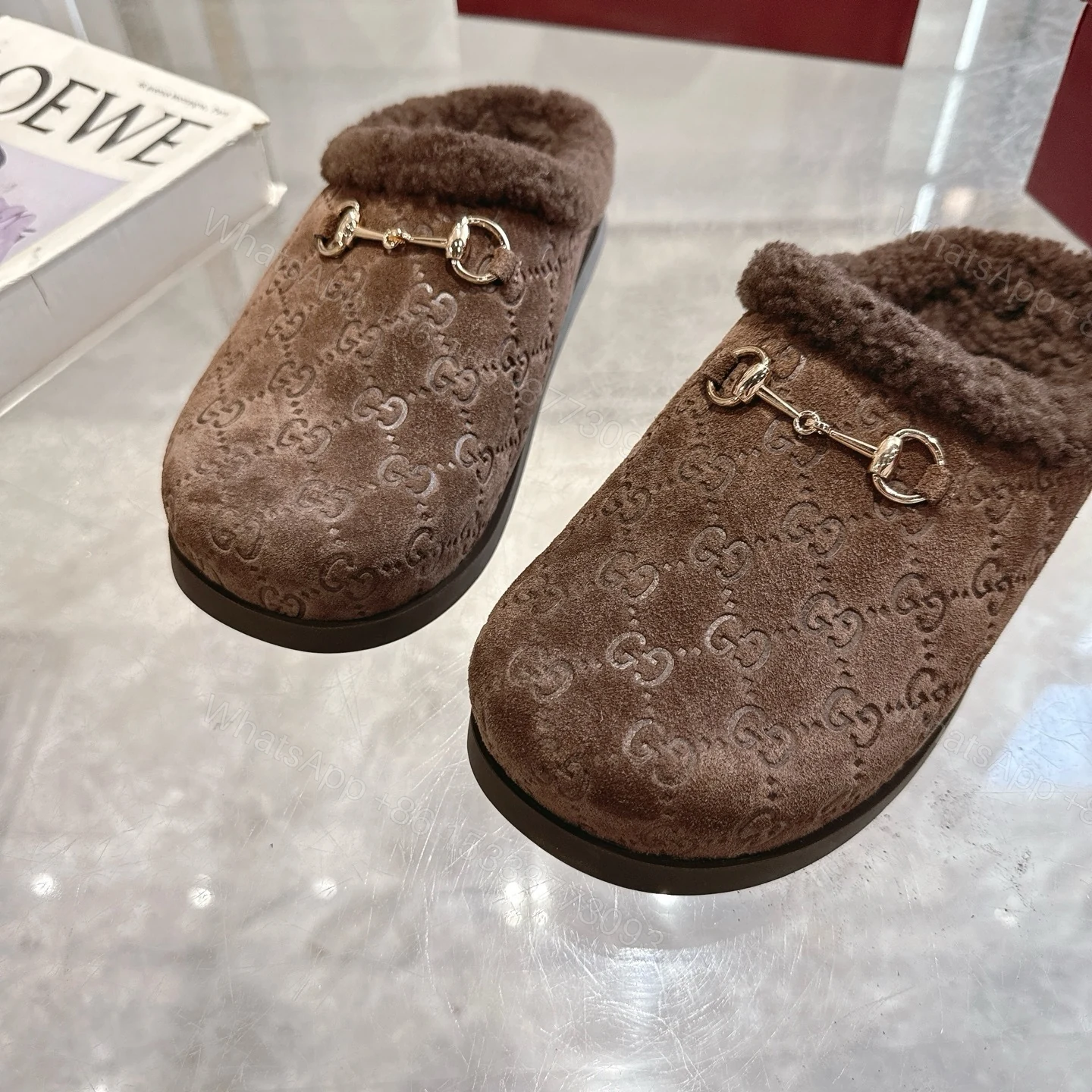 View 8 of Gucci Women Mule With Horsebit Dark Brown