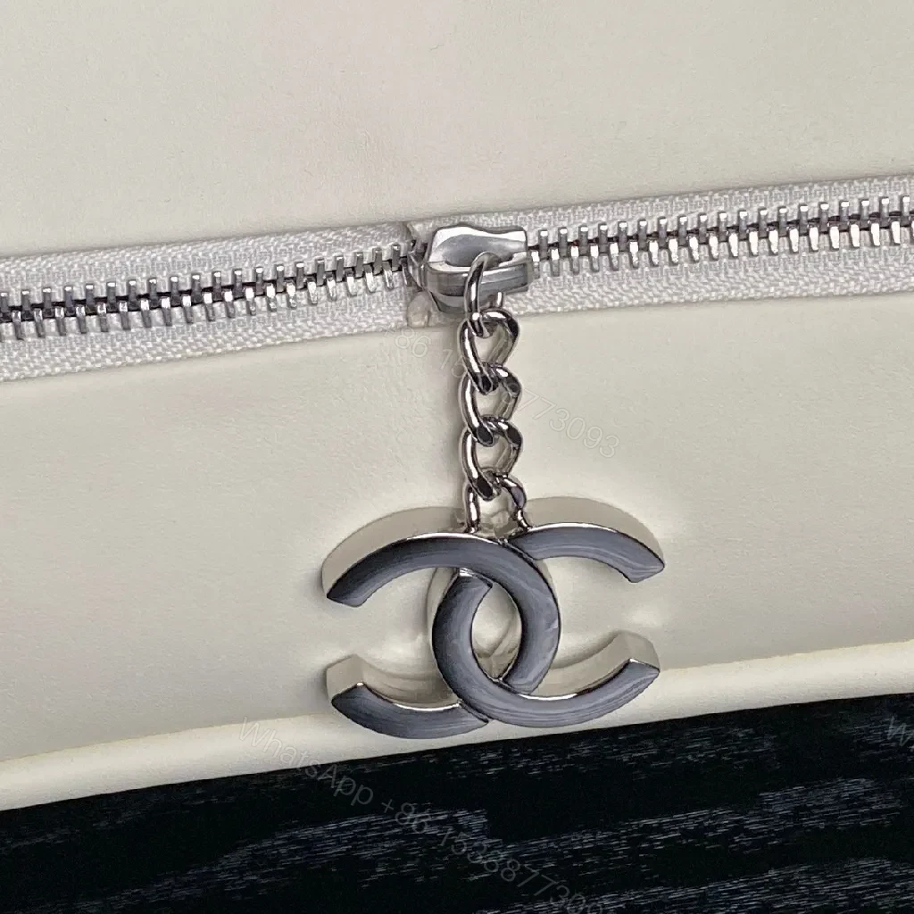 View 2 of White Leather Flap Bag: Minimalist Luxury, Structured Charm