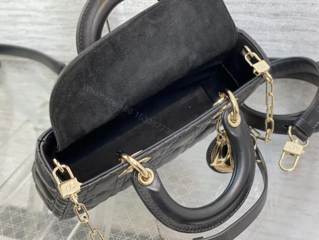 View 8 of Chic Quilted Mini Satchel: Gold Hardware Designer-Inspired Bag