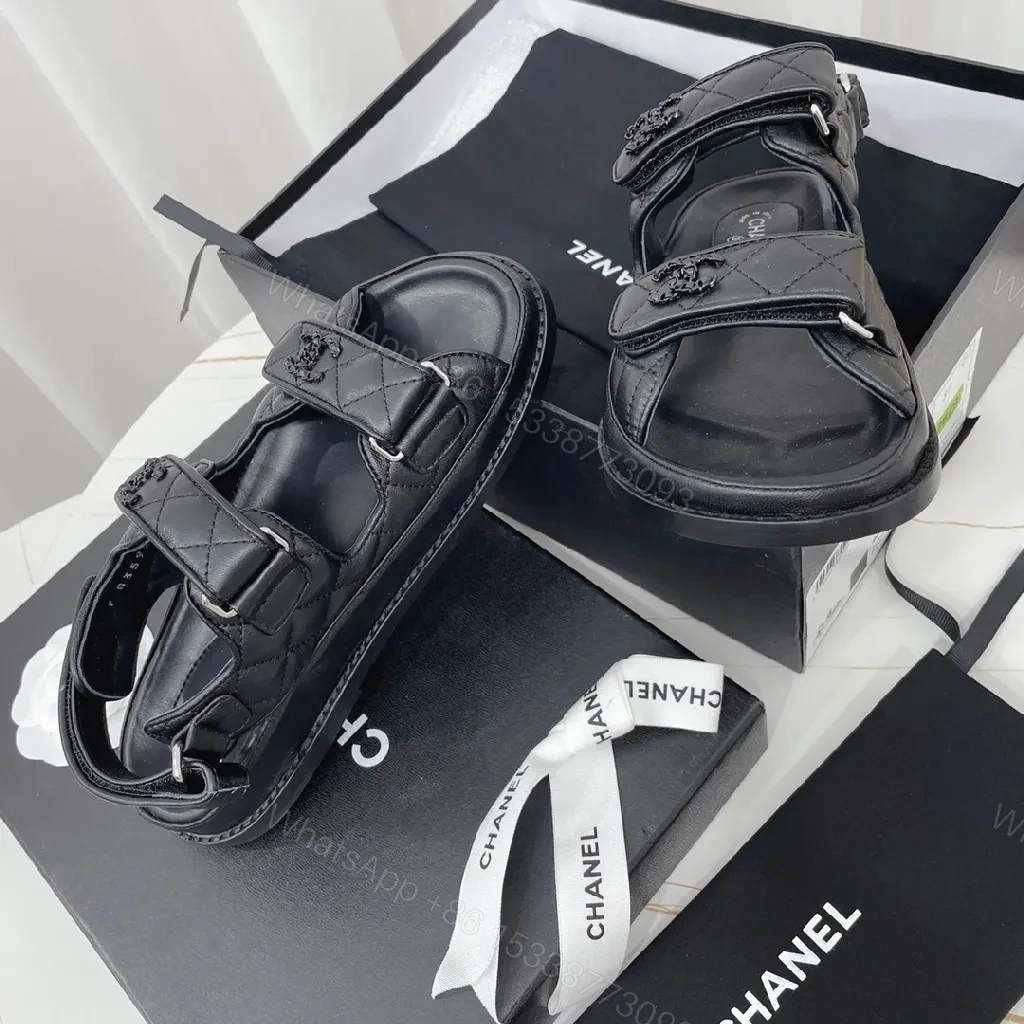 View 5 of Quilted Leather Slides + Signature Hardware + Everyday Luxe + Comfort