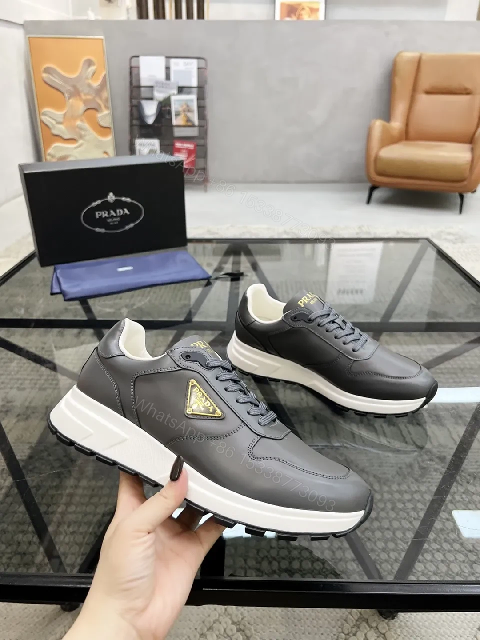 View 6 of Bold Leather High-Top Sneakers, Luxe Comfort, Everyday Style