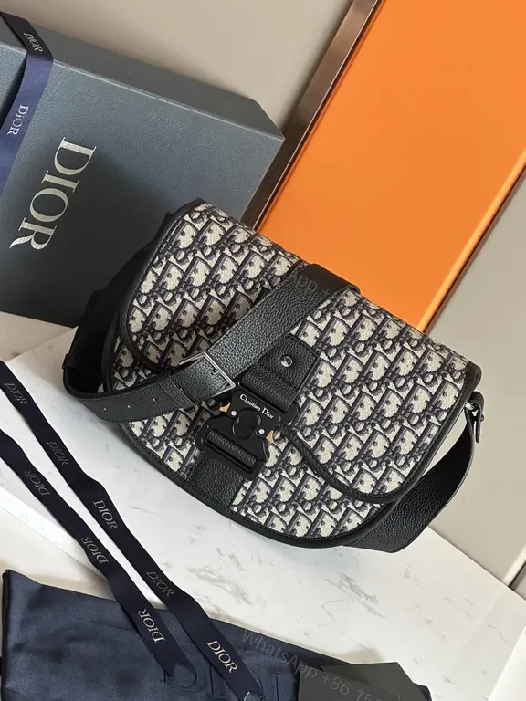 Monochrome Oblique Crossbody â€” Grayscale Dior Oblique Range Bag — view 1