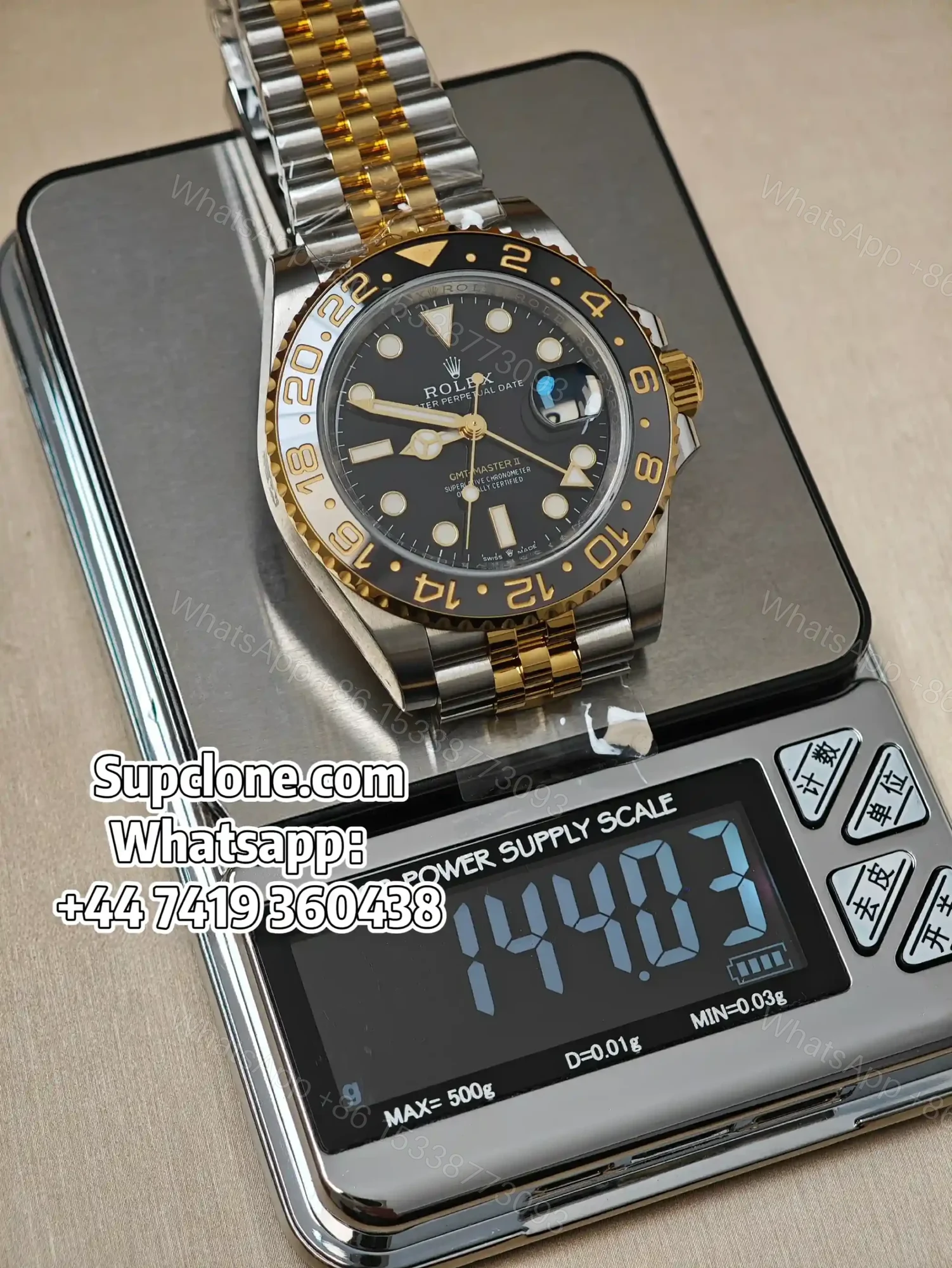 View 4 of Rolex Super Clone Watches 1:1 Guinness GMT-Master II 126710GRNR VS3285 Movement