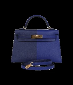 Hermès Kelly Sellier Jacket 20 Electric Blue and Ink Blue Epsom Gold Hardware — view 1