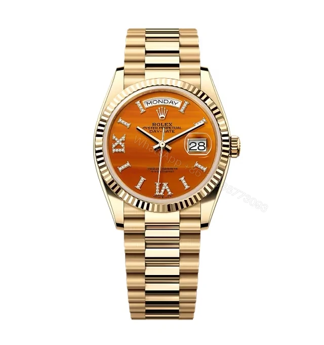 Superclone Rolex Day-Date Carnelian Diamond Dial 128238-0088 36 mm — view 1