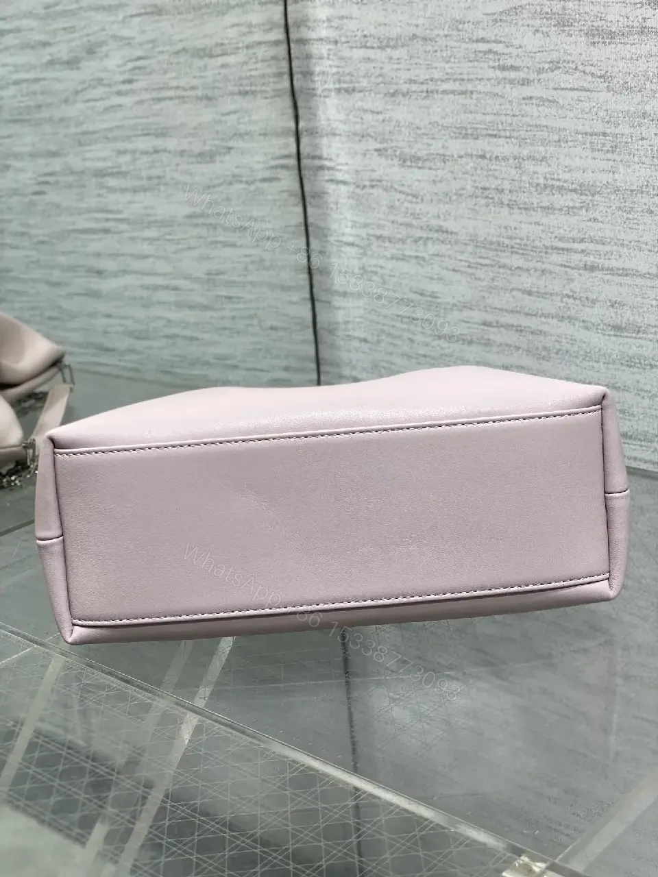 View 3 of Lavender Leather Bow Mini Bag – All-Day Elevation
