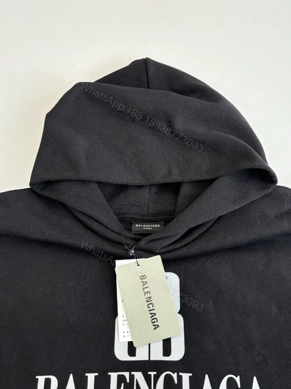 View 10 of Oversized Logo Hoodie: Signature Bold Typography, Black Hoodie