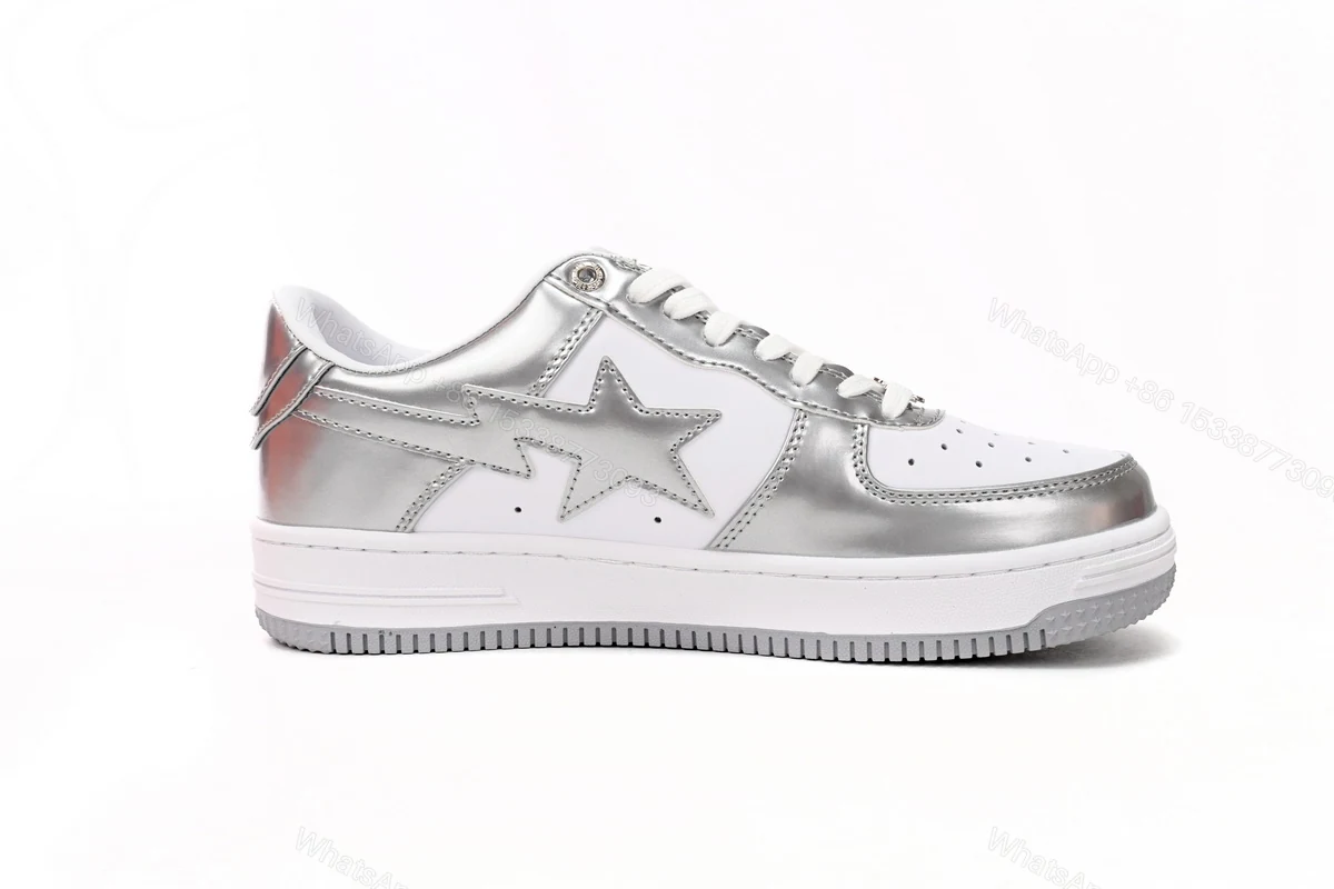 View 2 of A Bathing Ape Bape Sta Low Silver 1H73 191 921