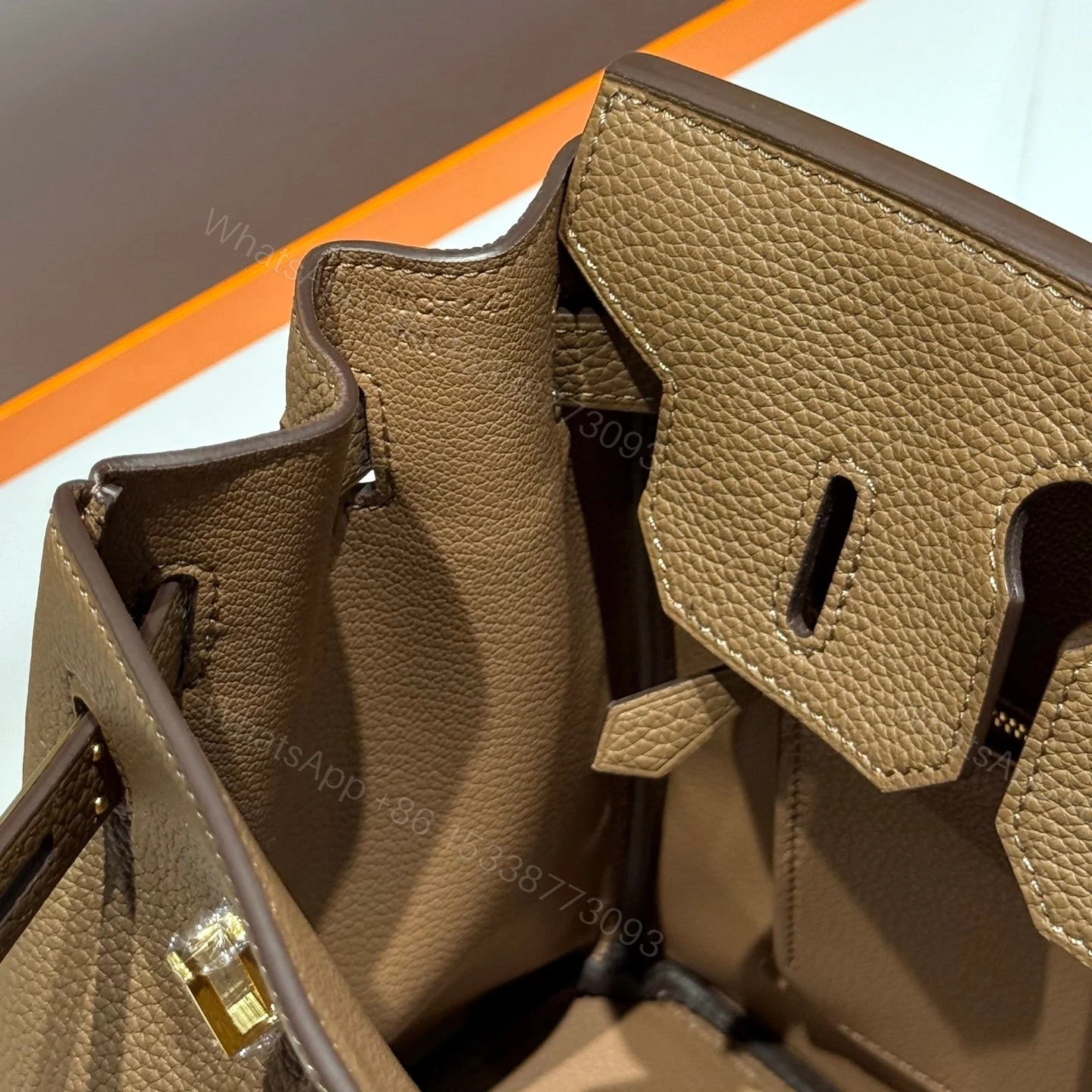 View 4 of HERMES BIRKIN 30 IN COFFEE GOLD HARDWARE