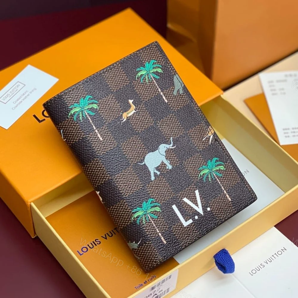 View 2 of Louis Vuitton Passport Cover The Darjeeling Limited Brown 14Cm N40872