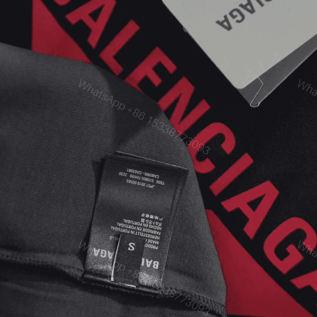 View 3 of BALENCIAGA X-RATED BLACK COTTON-JERSEY T-SHIRT – BB39