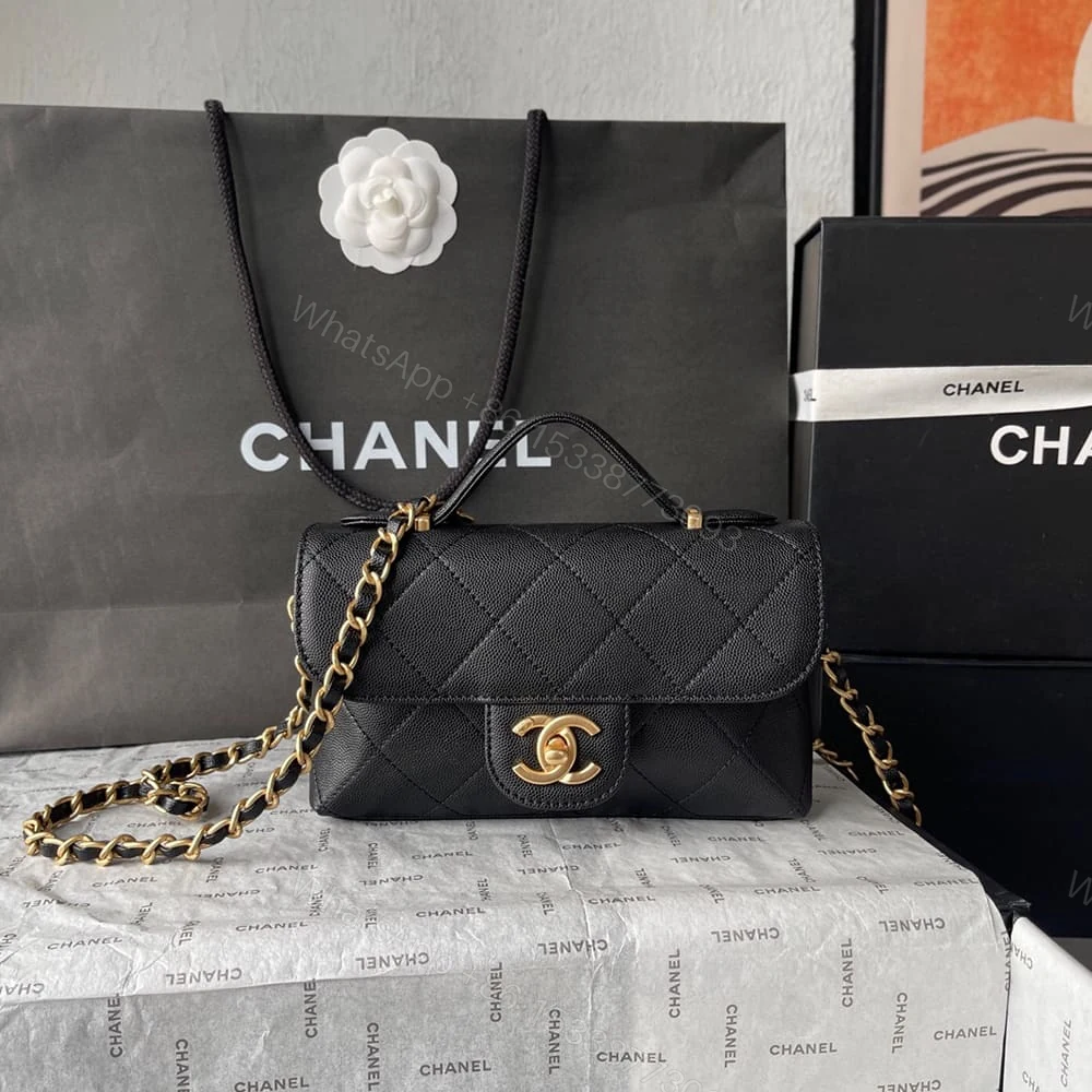 View 2 of CHANEL Mini Flap with top handle(HIGH-END GRADE)