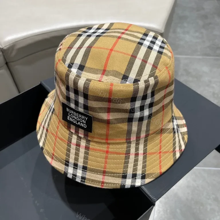 View 9 of Burberry Plaid Bucket Hat - Signature Pattern, Luxe Comfort