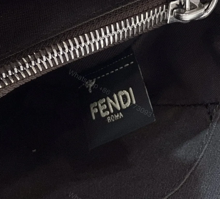 View 3 of Chic FENDI Structured Micro Bag with Bold Branding